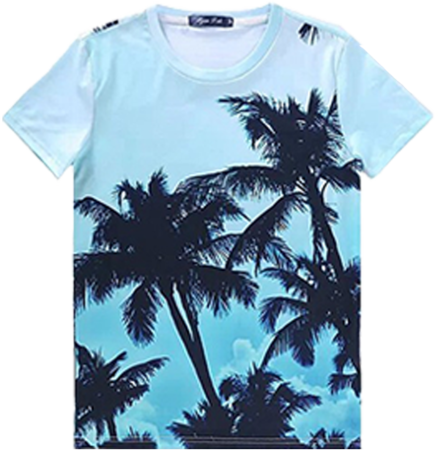 Summer Shades T-shirt Getonfleek - Palm Tree Shadow Background (438x454), Png Download