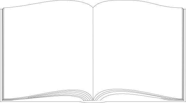 White Book Outline Png (600x335), Png Download