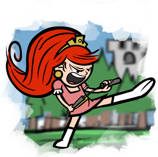 Princess Nunchucks Rev With Bg - Portable Network Graphics (1000x600), Png Download