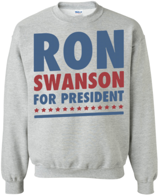 Ron Swanson For President Shirt - Leslie Knope For President 2016 T-shirt (400x400), Png Download