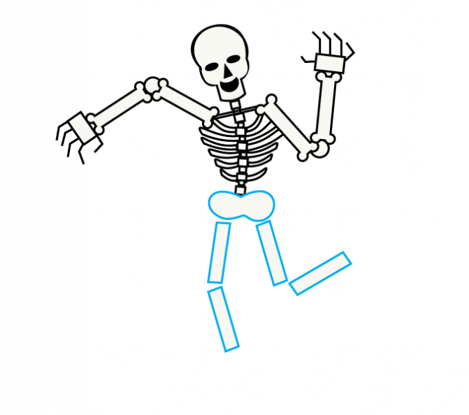 Picture Transparent Stock Drawing At Getdrawings Com - Cartoon Skeleton Transparent (671x594), Png Download