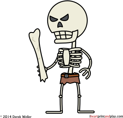 Skeleton Bonecrusher T - Portable Network Graphics (400x400), Png Download