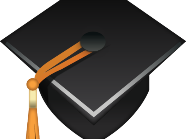 Grad Cap - Graduation Cap Emoji (640x480), Png Download