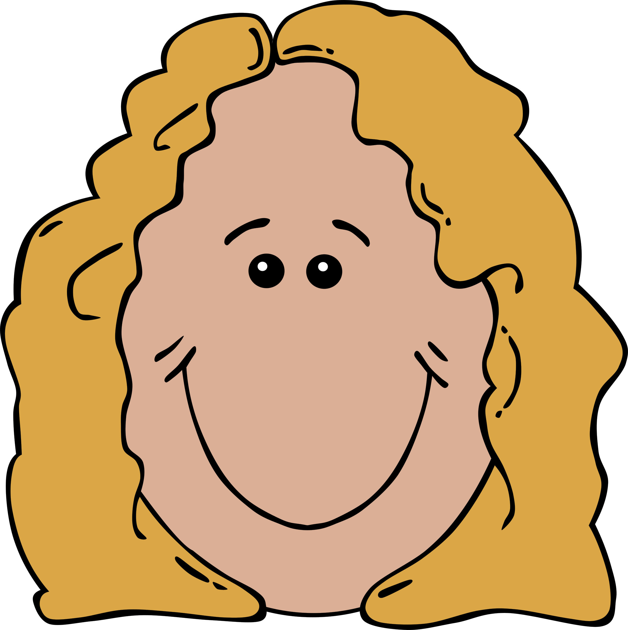 Big Image - Woman Face Cartoon (2392x2400), Png Download
