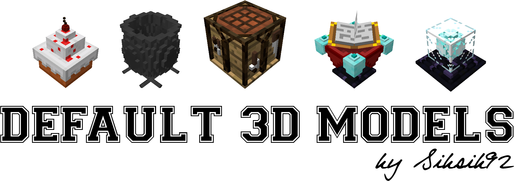 Minecraft 3d Resource Pack 1.13 (2048x800), Png Download