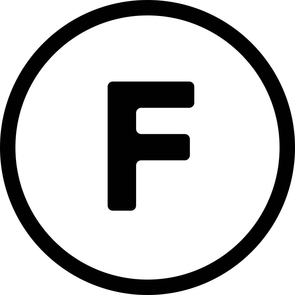 F Inside A Circle Comments - Circle (980x980), Png Download