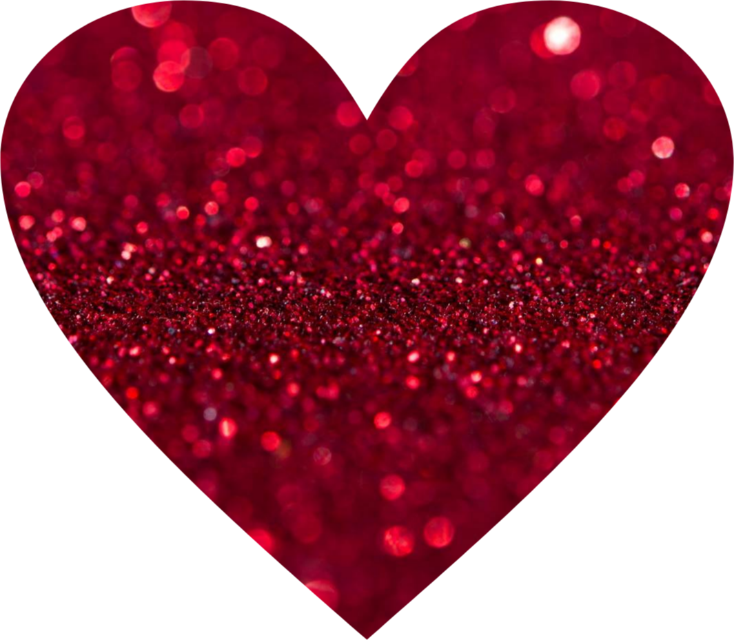 Heart Red Glitter Love - Red Glitter Heart Png (1065x929), Png Download