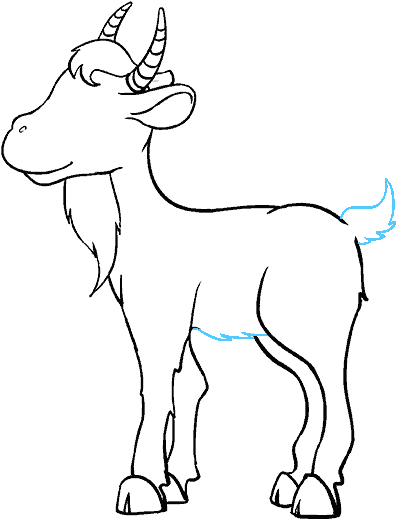 How To Draw Goat - Drawing (678x600), Png Download