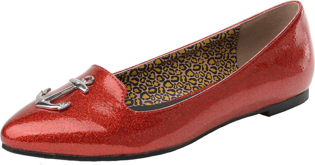 red sparkle flats womens