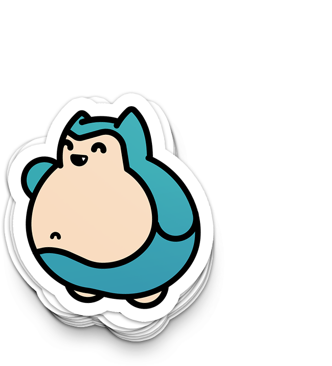 Image Of Snorlax Sticker (869x869), Png Download