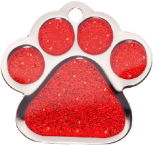 Red Sparkle Paw Print Small - Coin Purse (300x459), Png Download