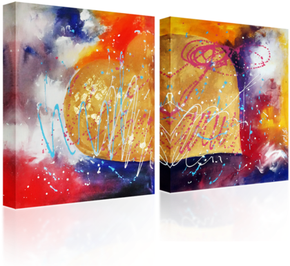 Whole Hearted - Modern Art (500x500), Png Download