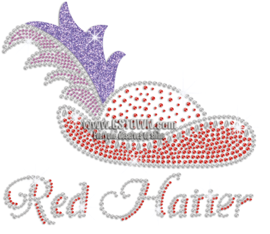 Sparkle Red Hatter Nailhead Rhinestone Iron On - Illustration (450x450), Png Download