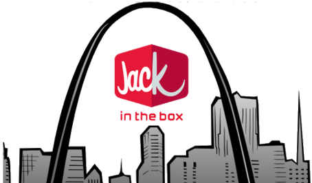 St Louis Arch Jack In The Box - Saint Louis Arch Logo (454x266), Png Download