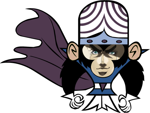 Mojo Jojo Professor Utonium Batman Miss Sara Bellum - Mojo Power Puff Girl (493x372), Png Download