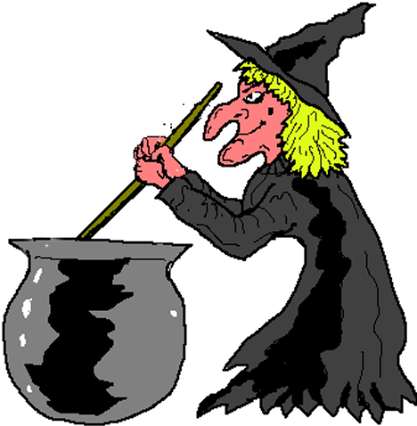 Witches - Witch With Cauldron Clip Art (500x500), Png Download