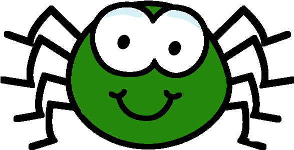 Cute Green Spider - Spider (586x586), Png Download