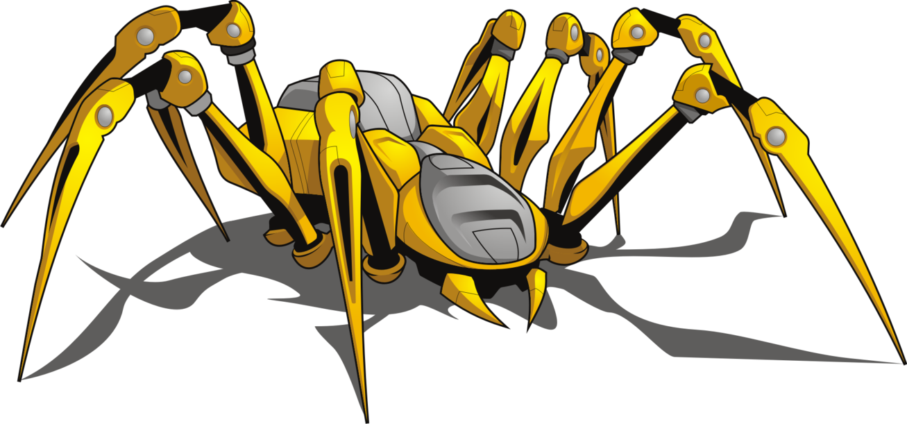 Calculator Transparent Cute - Robot Spider (1307x611), Png Download