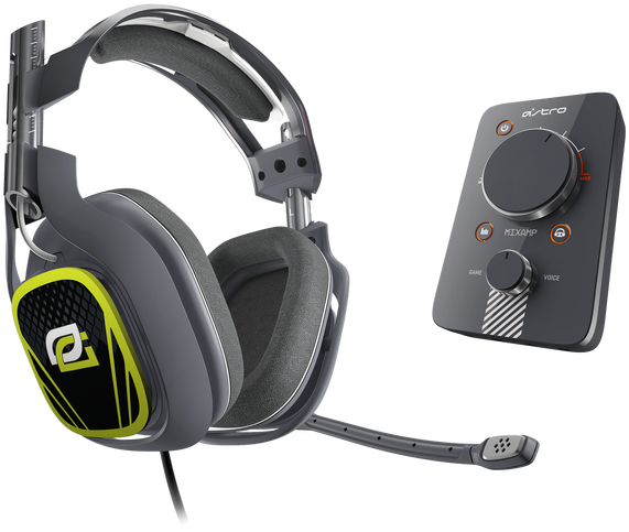 A40 Headset Teamoptic Gen2 Ps4 Charcoal Bundle Angled - Astro Gaming Headset (980x500), Png Download