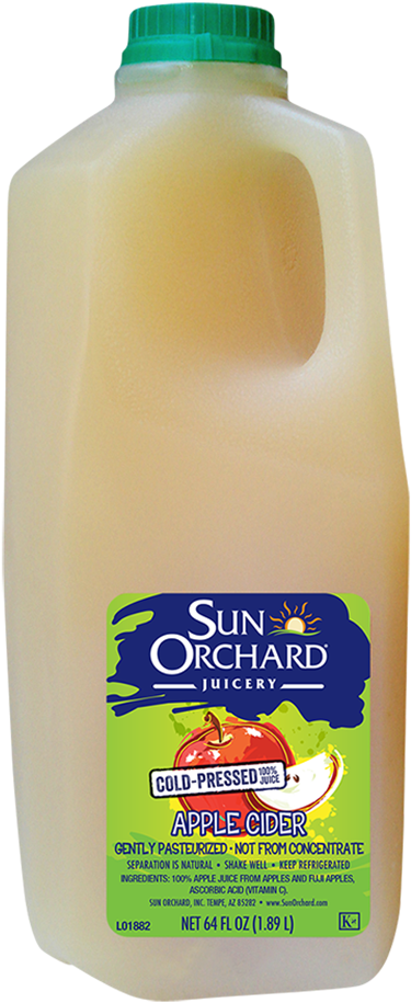 Cold-pressed Apple Cider 64oz - Cold-pressed Juice (419x917), Png Download