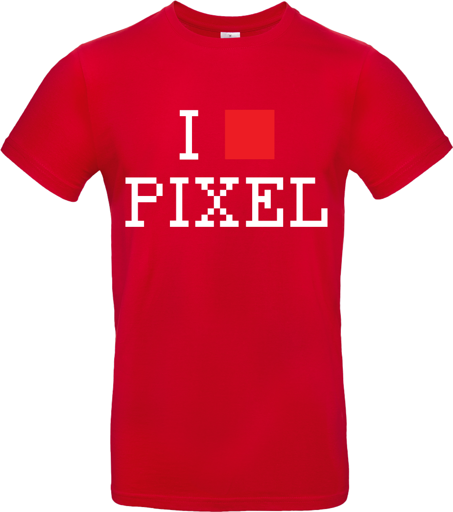 Eva Marie Bartenbach I Love Pixel T-shirt B&c Exact (1044x1044), Png Download
