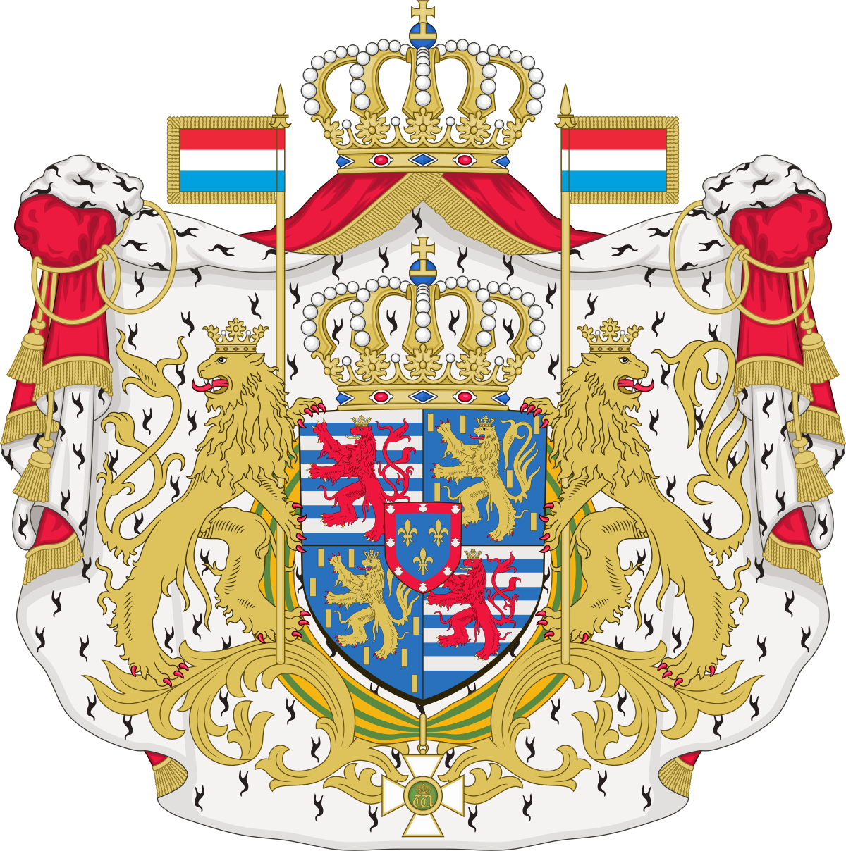 Armoiries Grand Duché De Luxembourg (1200x1208), Png Download