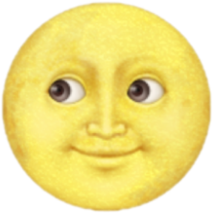 Moon Face Emoji (1024x1024), Png Download