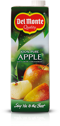 1l 100% Pure Apple Juice - Del Monte Apple Juice (331x505), Png Download