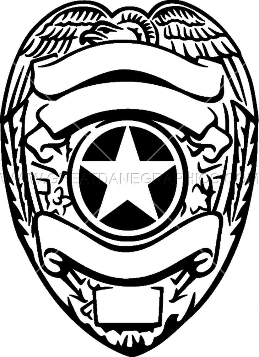 Silver Police Badge - Police Shield Line Drawing (825x1138), Png Download