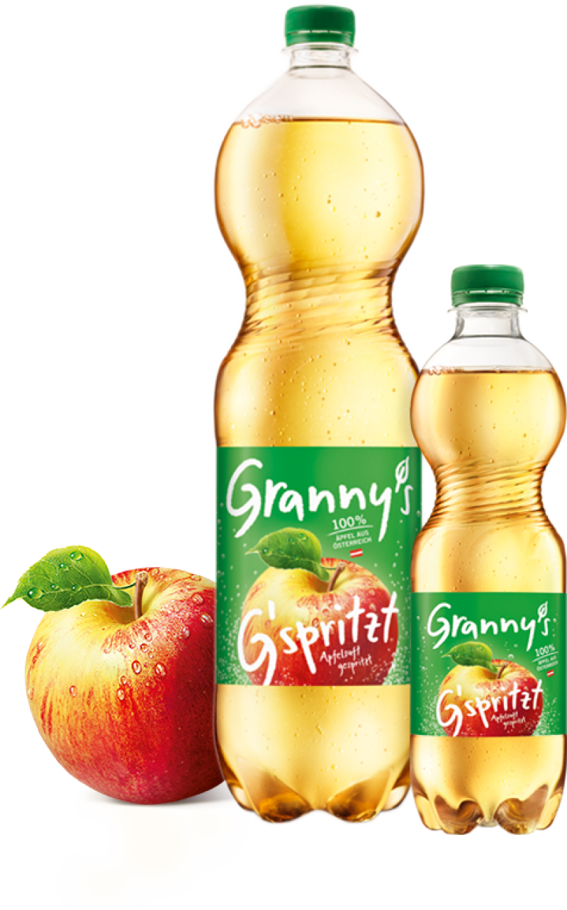 Granny's Sparkling Apple Juice - Granny's Apfelsaft (800x1284), Png Download