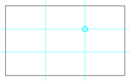 The Rule Of Thirds Creates 4 Attention Points - Diagram (500x312), Png Download