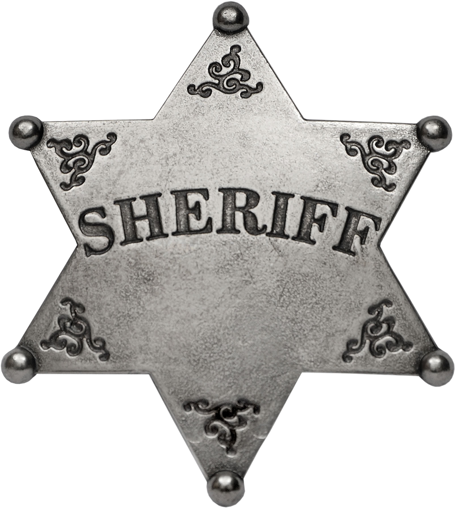 Six Point Ball Tipped Star Badge (1000x1000), Png Download