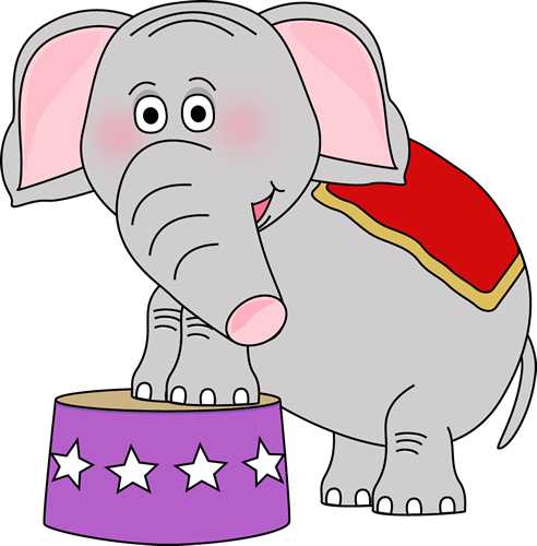 Circus Elephant Clipart - Circus Elephant Clip Art (492x500), Png Download