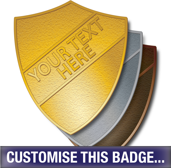 Personalised Metal Shield Badge By School Badges Uk - Trophy Badges (600x600), Png Download