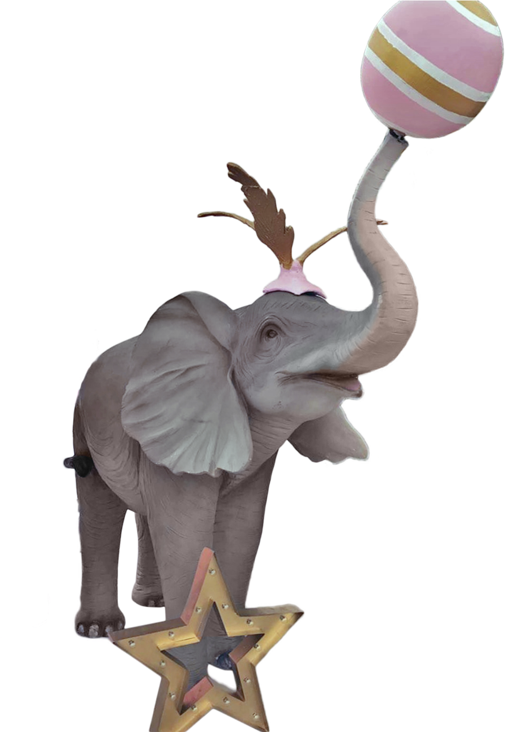 Pink Circus Elephant - Circus Elephant (1200x1492), Png Download