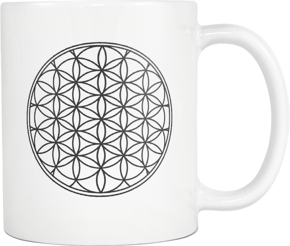 Sacred Geometry Mugs - Cross Flower Of Life (1024x1024), Png Download