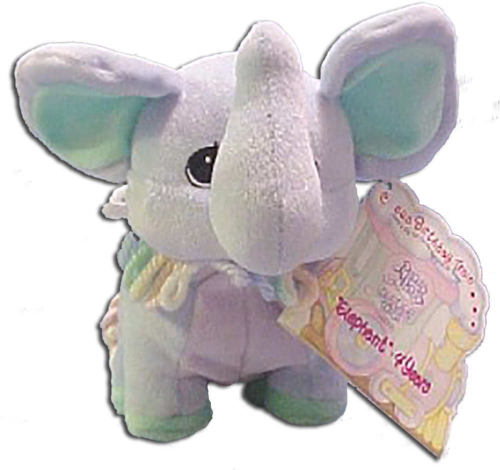Precious Moments Birthday Circus Tender Tail Bean Bag - Peluche Elefante (1000x982), Png Download