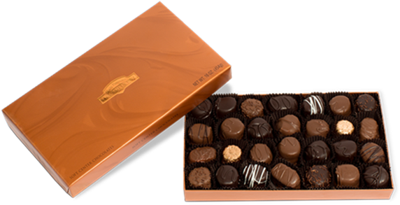 S Day Soft Center Chocolates Gift Box 16 Oz - Box Of Chocolates Transparent (600x450), Png Download