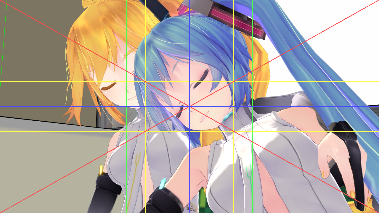 Pose1 - Mmd Rule Of Thirds (1280x720), Png Download