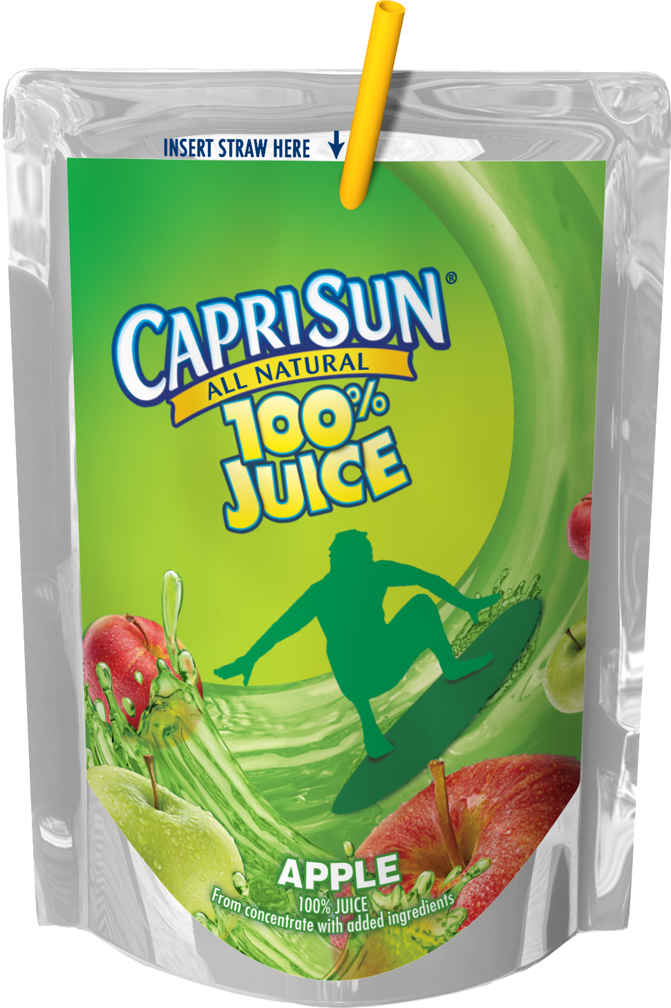 Apple Juice Png Download - Capri Sun 100% Juice Apple (971x1458), Png Download