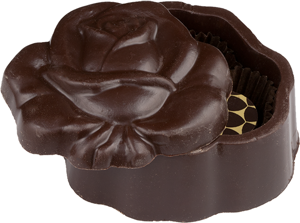 Chocolate Rose Box, Snowflake Box - Chocolate (636x480), Png Download