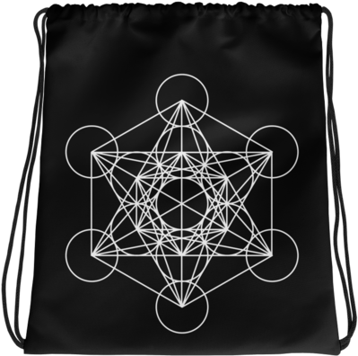 Metatron's Cube Drawstring Bag - Metatron's Cube (480x480), Png Download
