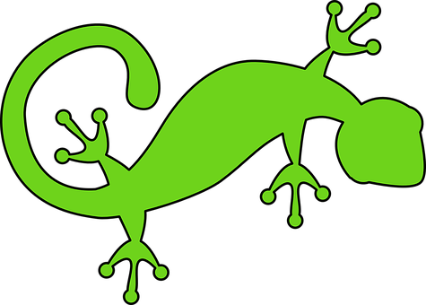 Lizard Gecko Green Animal Nature Reptile W - Lizard Clipart (475x340), Png Download
