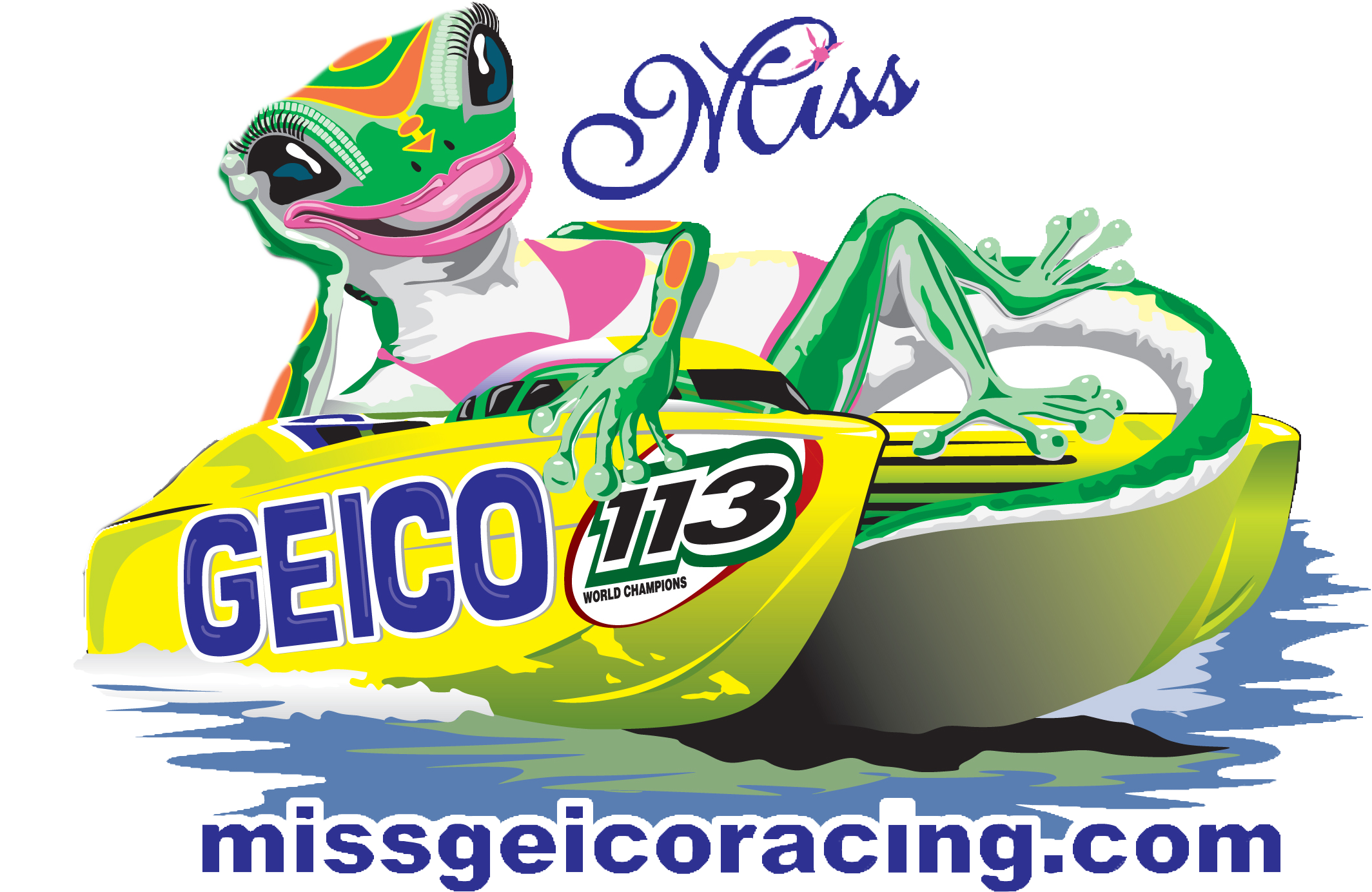 Miss Geico Racing - Proboat Miss Geico 17 Decals (2230x1555), Png Download