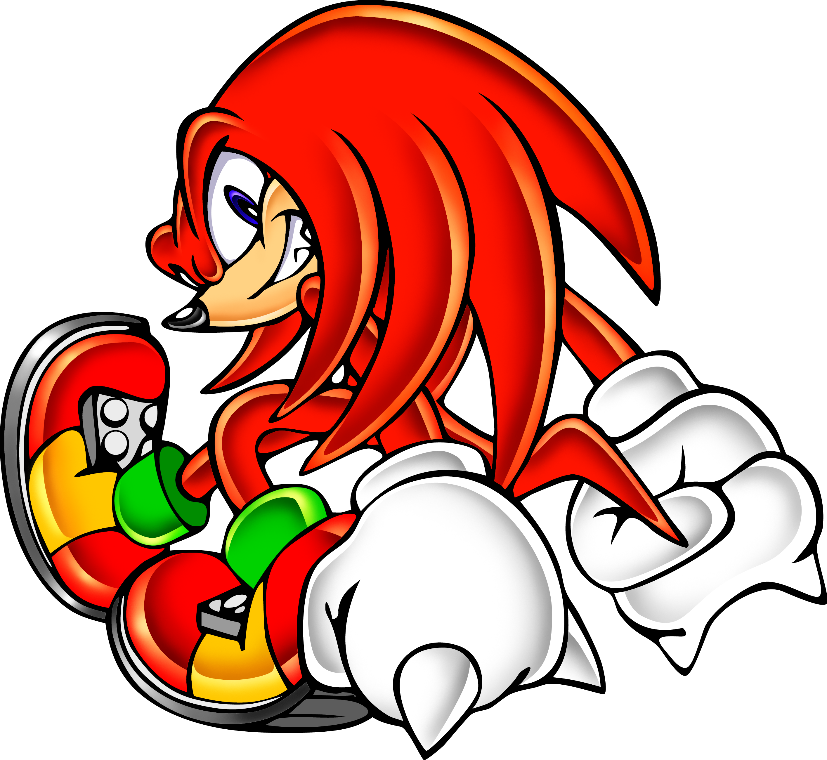 Knuckles 4 - Sonic Adventure Knuckles (2831x2602), Png Download