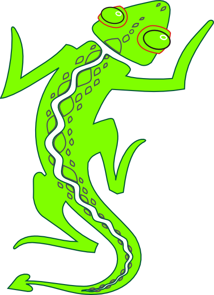 Gecko Clip Art - Clip Art (432x593), Png Download