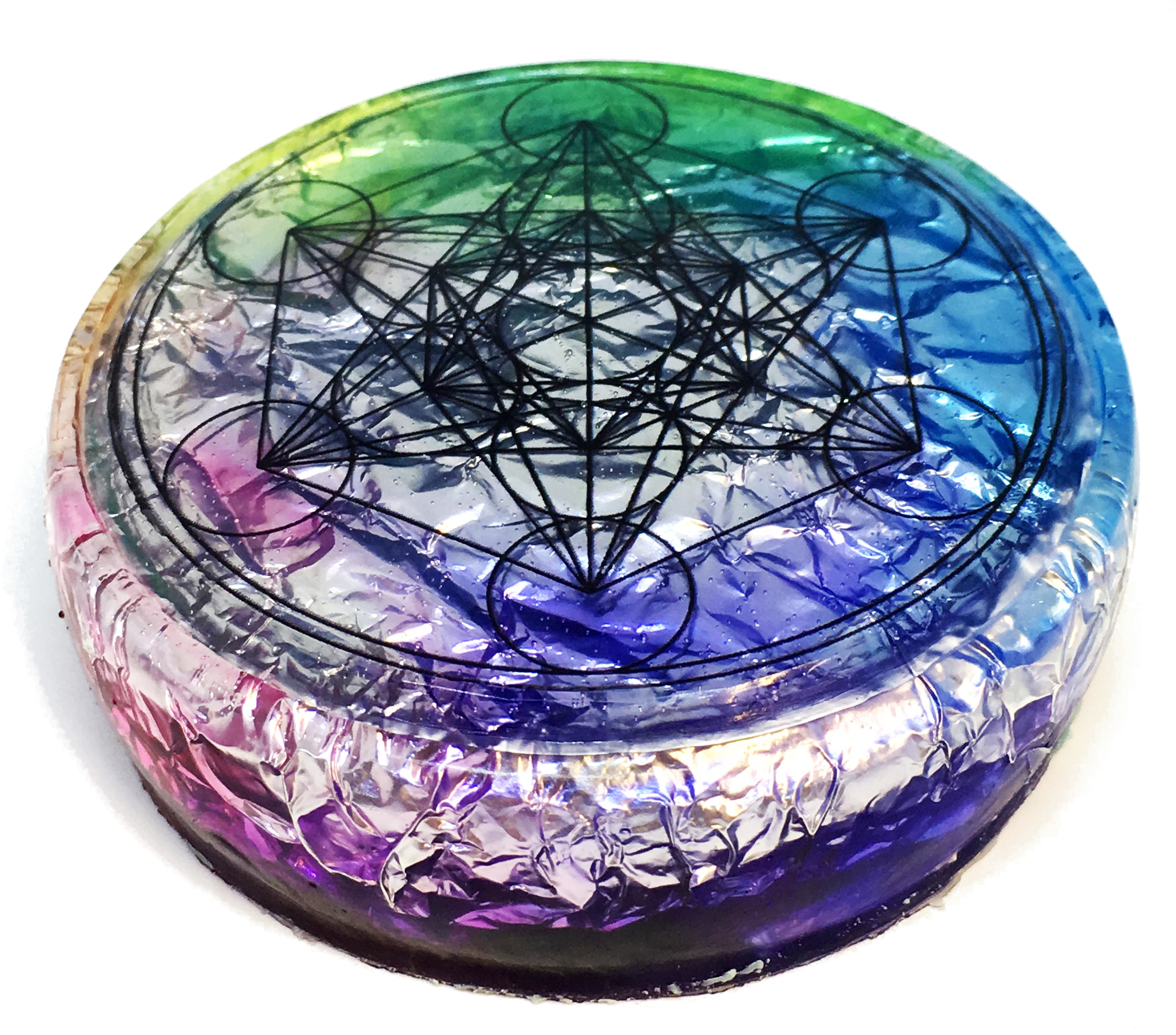 Metatron's Cube Orgonite - Circle (2784x2784), Png Download