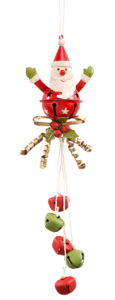Santa With Jingle Bells - Santa Claus (1000x1000), Png Download