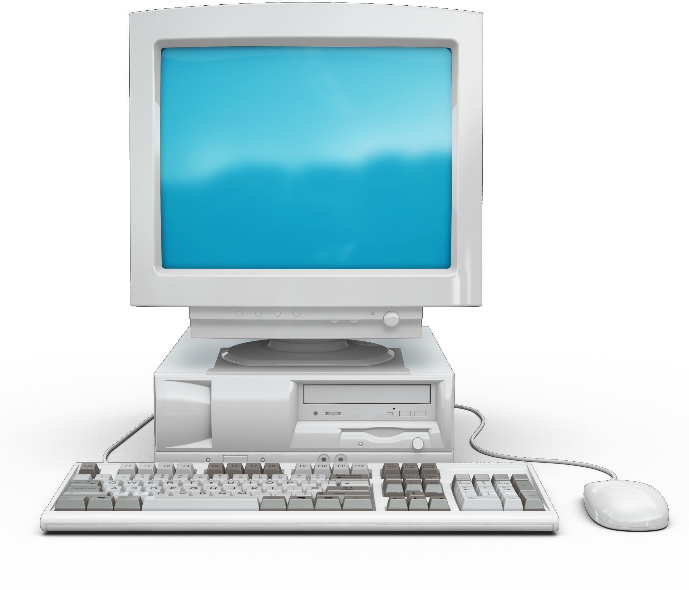 Old Computer Monitor Png - Old Desktop Computer Png (2206x2000), Png Download