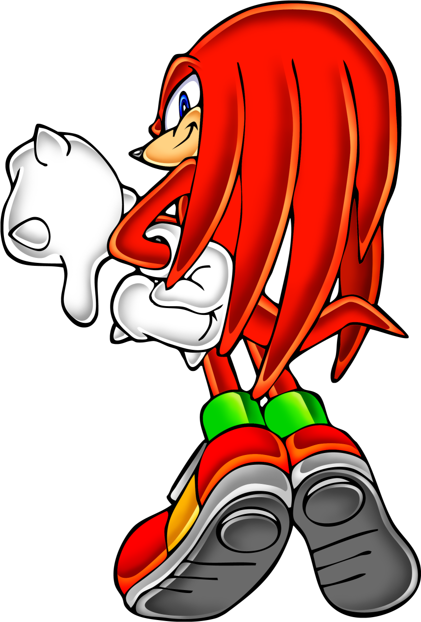 Sonic Adventure Knuckles Png - Knuckles The Echidna Thumbs Down (896x1309), Png Download